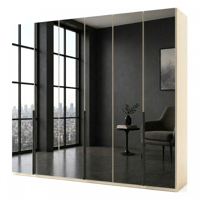 Daytona 300cm 6 Door All Mirror Hinged Robe