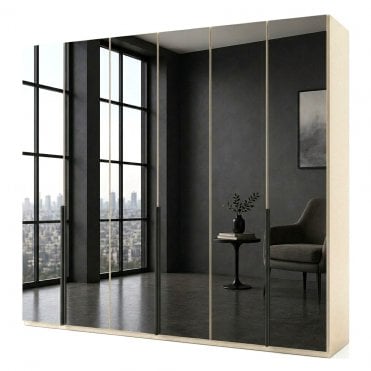 Daytona 300cm 6 Door All Mirror Hinged Robe