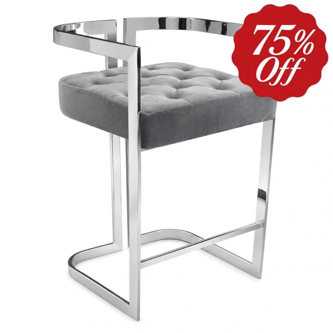 Deco Grey Barstool (Display Only)