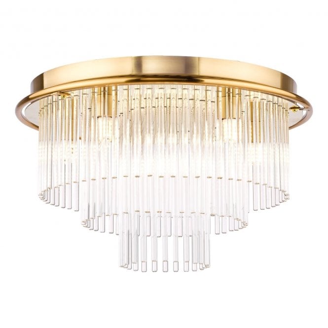 Dionysus Glass Rod Detail 6 Light Flush
