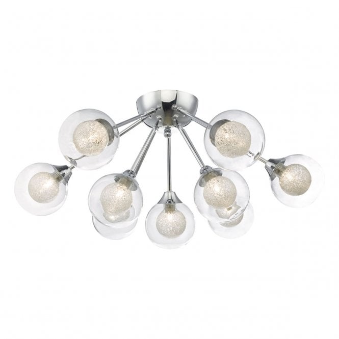 Eil 9 Light Semi Flush Polished Chrome