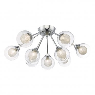 Eil 9 Light Semi Flush Polished Chrome
