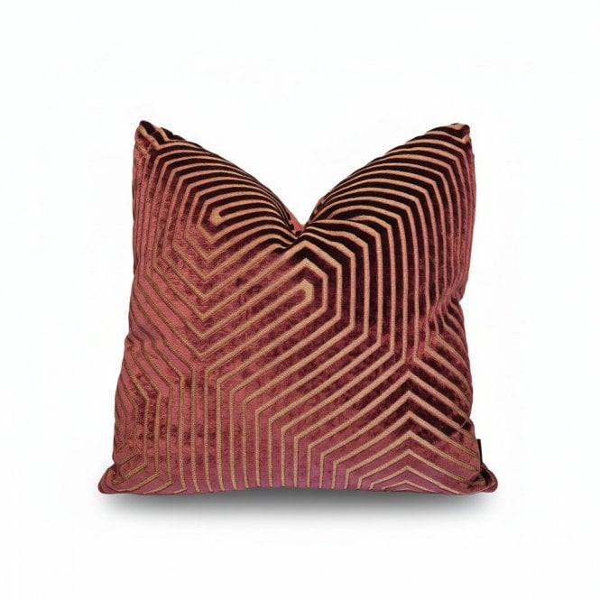 Enzo Burgundy Velvet Cushion