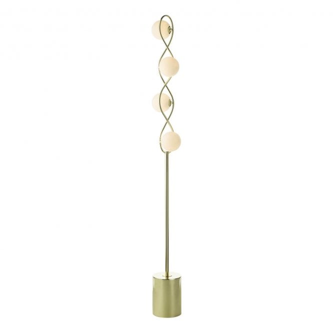Eos Glass and Metal 4 Light Floor Lamp