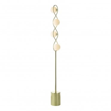 Eos Glass and Metal 4 Light Floor Lamp