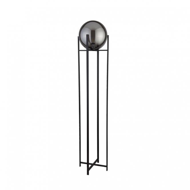 Etherow Floor Lamp Black & Smoked Glass