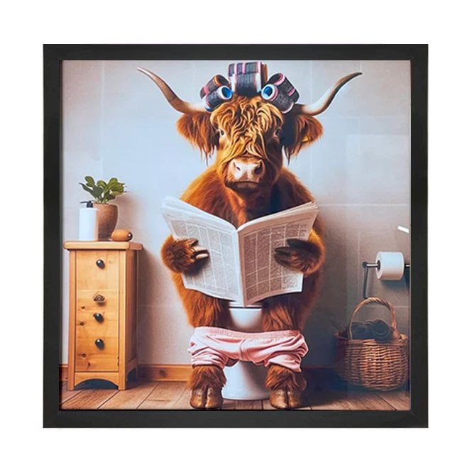 Female cow - Black frame - Plain