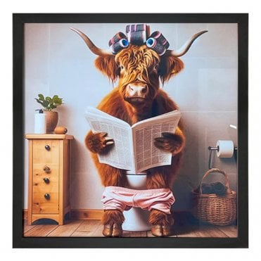 Female cow - Black frame - Plain