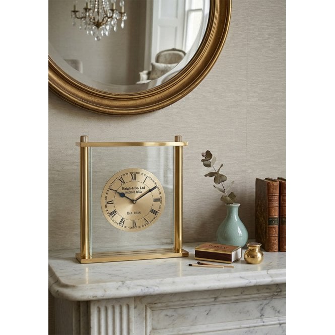 Floating Gold Mantel Clock