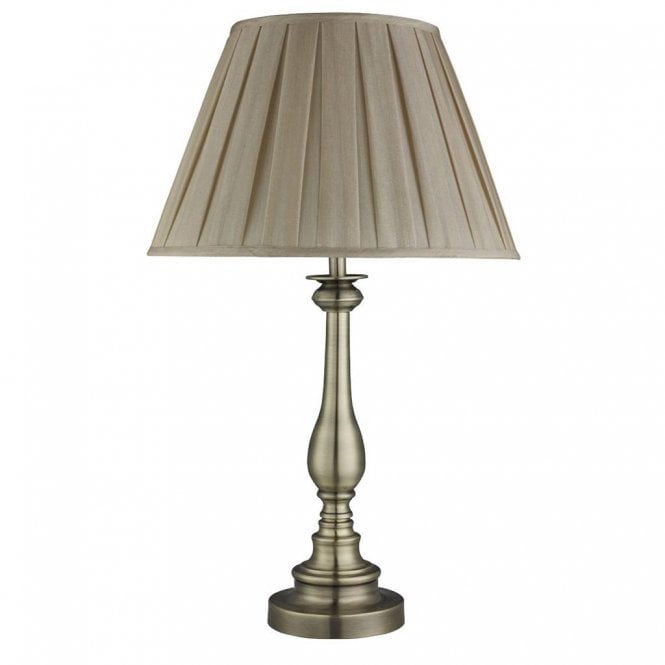 Fowey Table Lamp Antique Brass