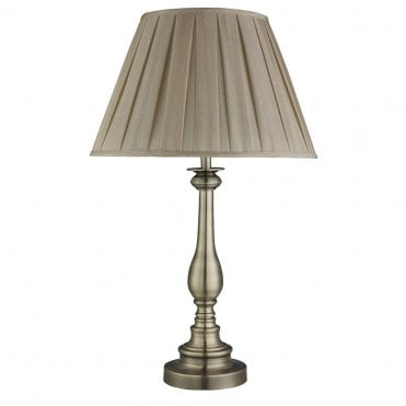Fowey Table Lamp Antique Brass