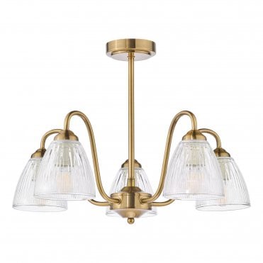 Gideon 5 Light Semi Flush
