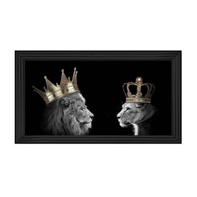 Gold king & queen - Black lyon frame