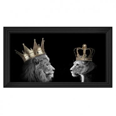 Gold king & queen - Black lyon frame
