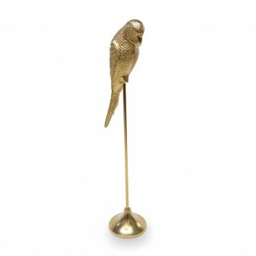 Gold Parrot On Tall Stand