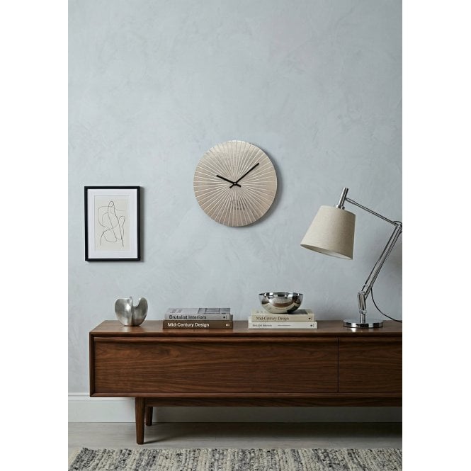 Hammered Metal Silver Wall Clock