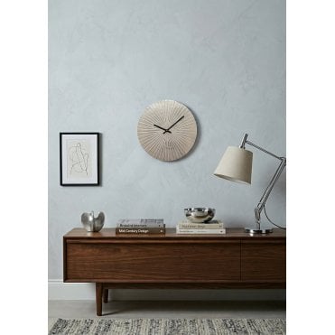 Hammered Metal Silver Wall Clock