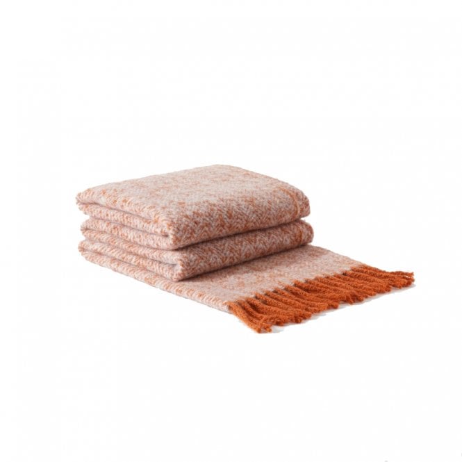 Herringbone Rust Throw