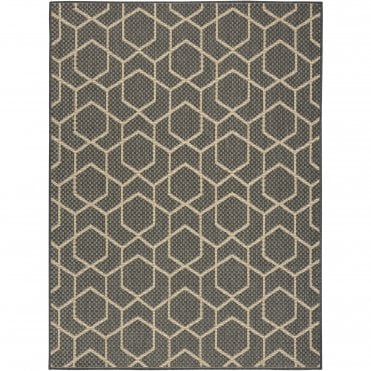 Horizon 01 Charcoal Outdoor Rug