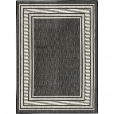 Horizon 03 Black Outdoor Rug
