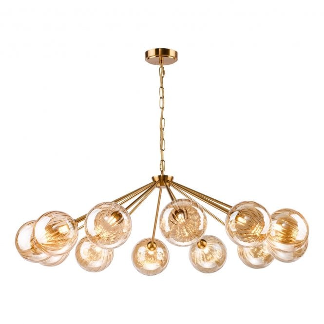 Ikarus Ribbed Glass 12 Light Pendant