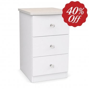 Illumination 3 drawer bedside