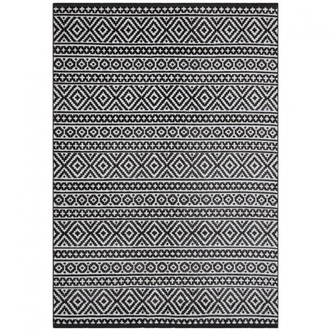 Jazz 03 Grey Black Outdoor Rug