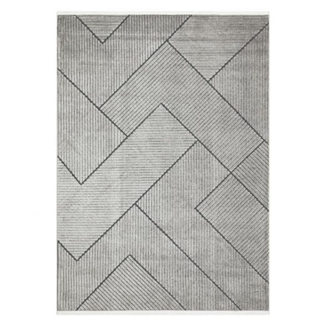 Jazz 16 Grey Black Outdoor Rug