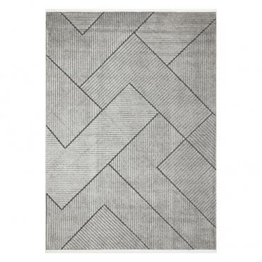 Jazz 16 Grey Black Outdoor Rug