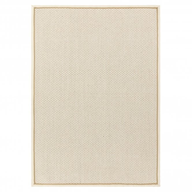 Korra Double Loop Cream Linen Rug