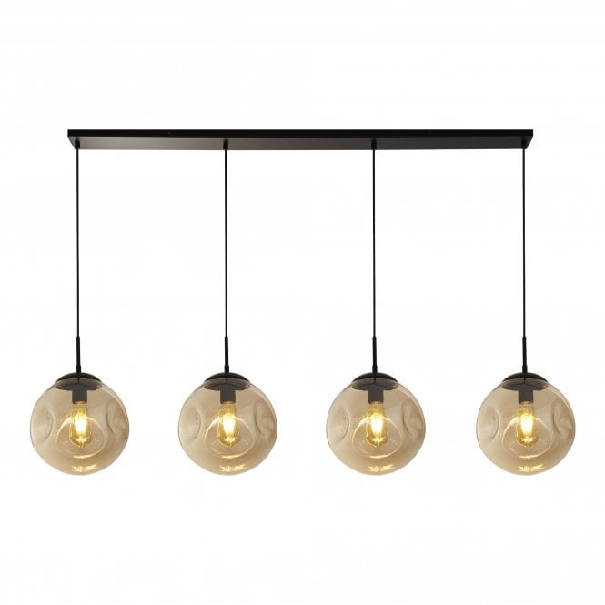 Lindale 4Lt Bar Pendant Black