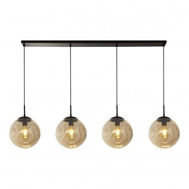 Lindale 4Lt Bar Pendant Black