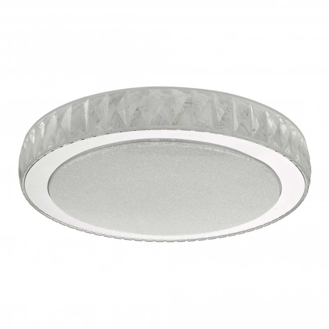 Loe Flush Acrylic & Stainless Steel Large LED