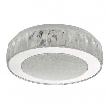 Loe Flush Acrylic & Stainless Steel Small LED