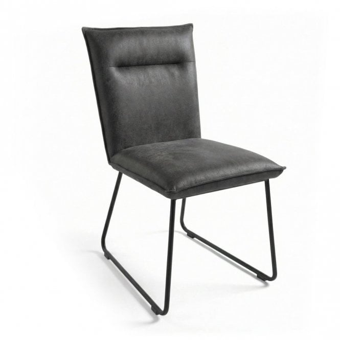 London Dining Chair Grey Suede