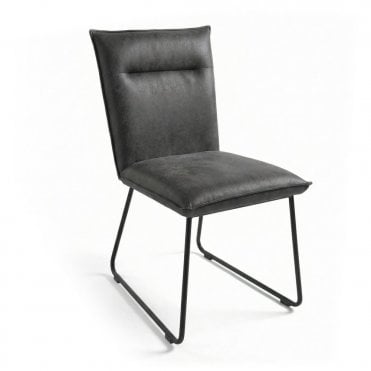 London Dining Chair Grey Suede