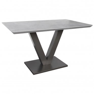 London Dining Table Concrete Finish
