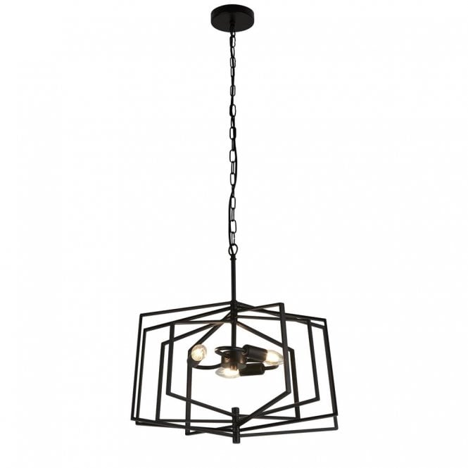 Lowick 3Lt Ceiling Pendant Black