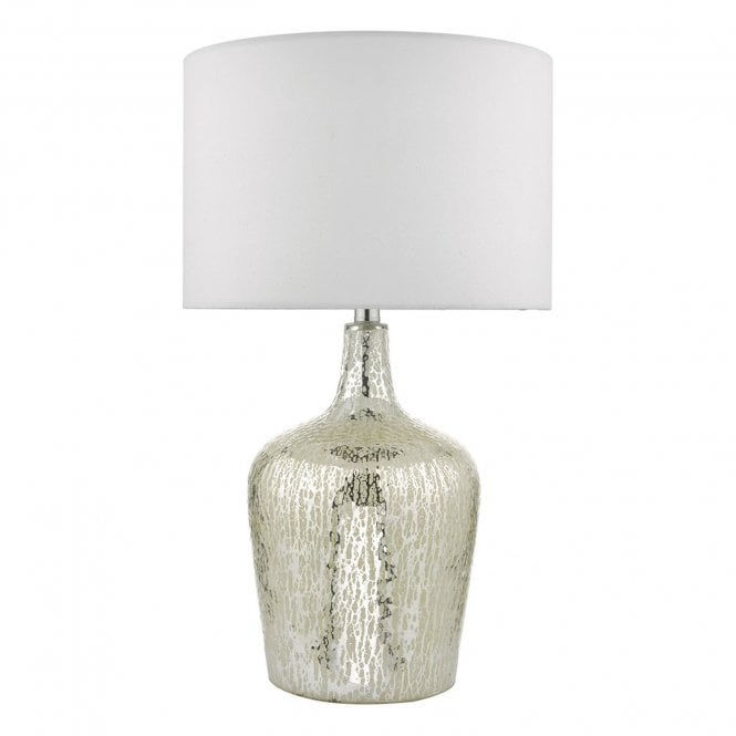 Loyal Dual Light Table Lamp Clear/Silver Glass With Shade