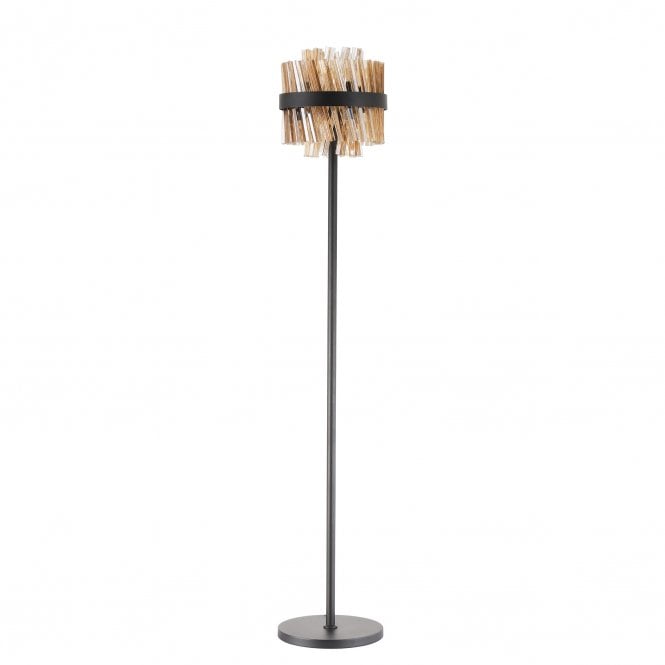 Lucia 8 Light Floor Lamp Amber