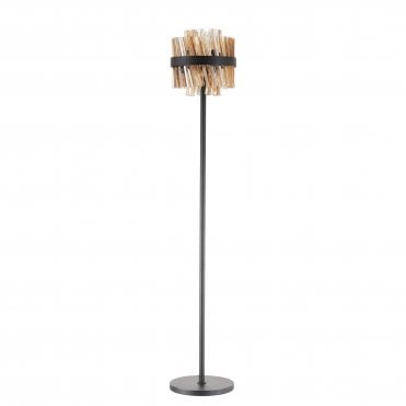 Lucia 8 Light Floor Lamp Amber
