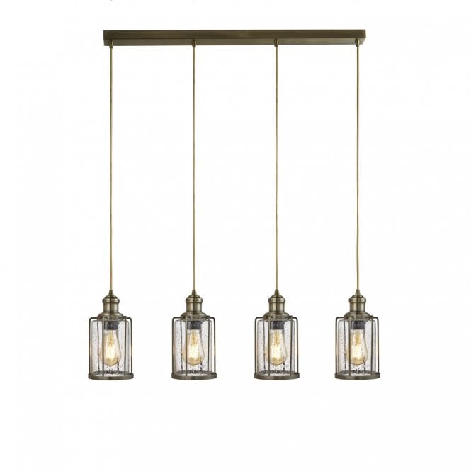 Mardale 4Lt Bar Pendant Antique Brass
