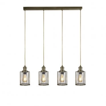 Mardale 4Lt Bar Pendant Antique Brass