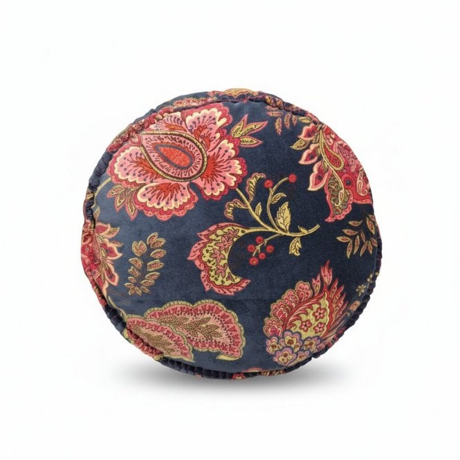 Melissa Smoke Blue Round Cushion
