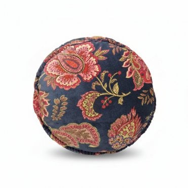Melissa Smoke Blue Round Cushion