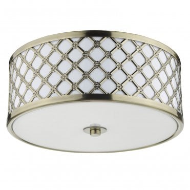 Melvin Small 2 Light Flush Frosted Glass