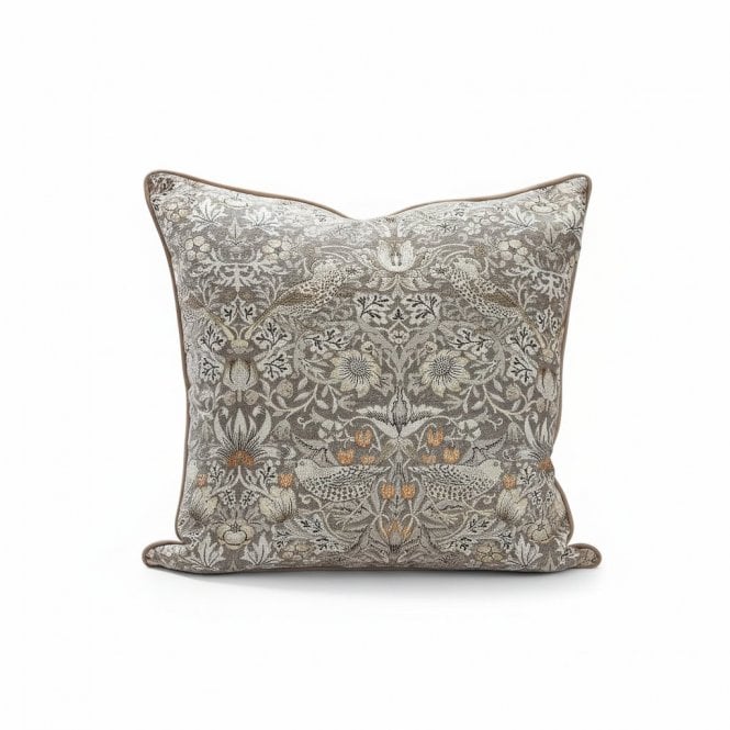 Morris & Co Biscuit Strawberry Theif Cushion