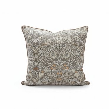 Morris & Co Biscuit Strawberry Theif Cushion