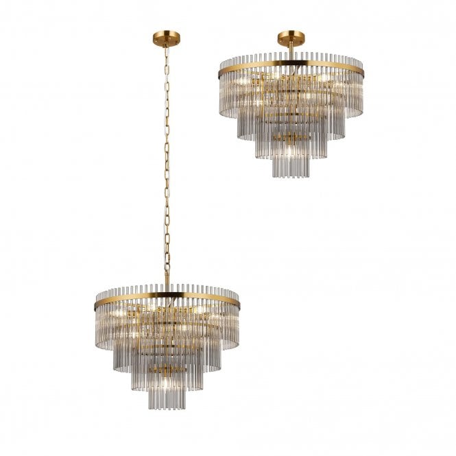 Mya 10 Light Pendant Smoked