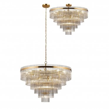 Mya 22 Light Pendant Smoked
